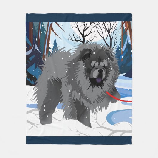 ÜBER DEM FLUSS Schwarze Kastendecke Fleece (Vorderseite)