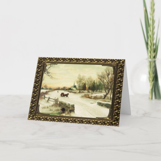 Über dem Fluss - Weihnachtskarte Feiertagskarte (Vorderseite)