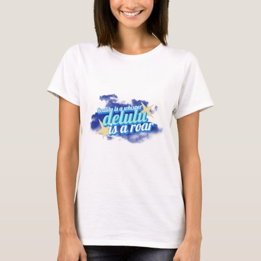 Über dem Flüstern inspirierender T - Shirt (Vorderseite)