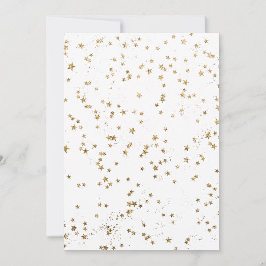 Über dem Golden Moon Dreamy Boho Pink Babydusche Einladung (Rückseite)