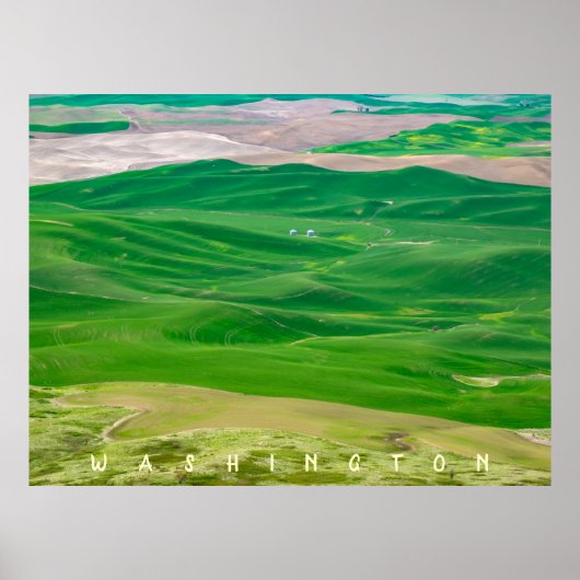 Über dem grünen Palouse von Steptoe Butte Poster (Vorne)
