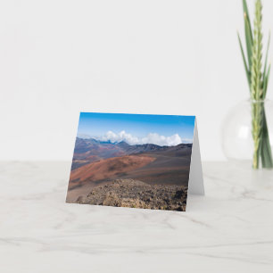 über dem Haleakala Krater auf einem Sandstreifen Dankeskarte