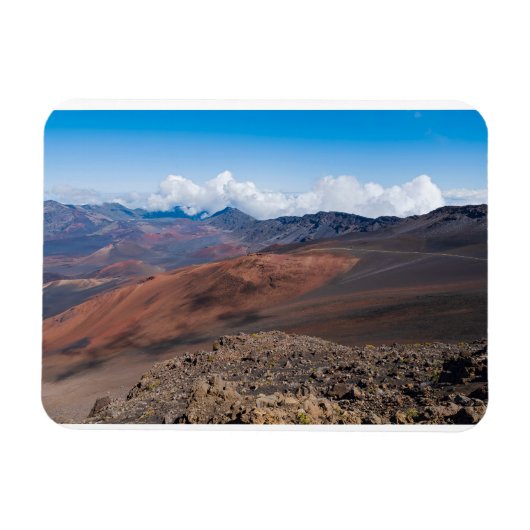 über dem Haleakala Krater auf einem Sandstreifen Magnet (Horizontal)