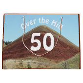 Über dem Hill 50. Geburtstag Meilenstein Große Geschenktüte (Vorderseite)