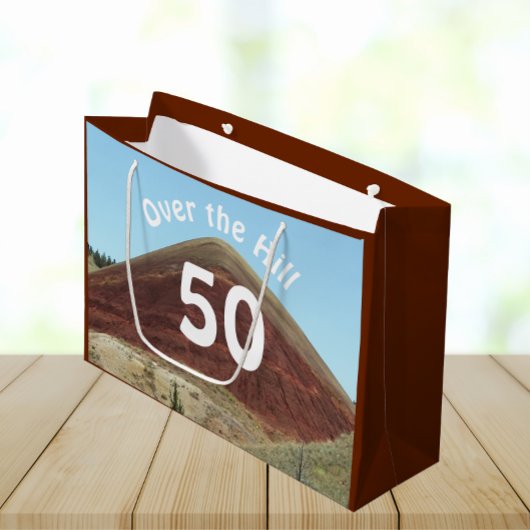 Über dem Hill 50. Geburtstag Meilenstein Große Geschenktüte