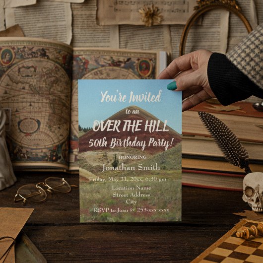 Über dem Hill 50. Geburtstagsparty Einladung