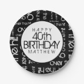 Über dem Hill Benutzerdefiniertes Alter und persön Pappteller (Vorderseite)