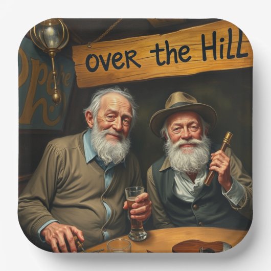 Über dem Hill Club 2 Pappteller (Vorderseite)