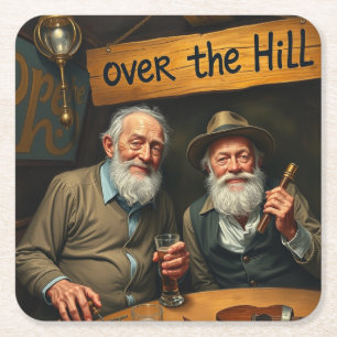 Über dem Hill Club 2 Rechteckiger Pappuntersetzer