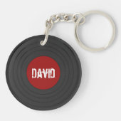 Über dem Hill Custom Vinyl Rock'n'Roll Record Schlüsselanhänger (Rückseite)