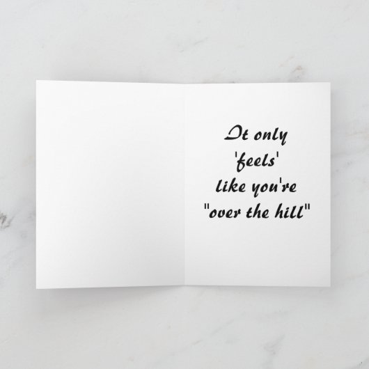 'Über dem Hill Karte (Innenseite)