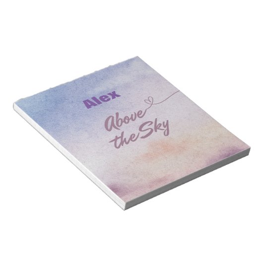 Über dem Himmel Notizblock (angewinkelt)