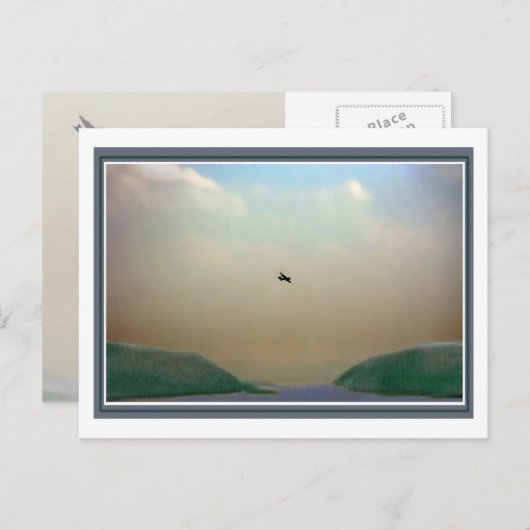 Über dem Hudson Postkarte (Vorne/Hinten)