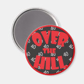 Über dem Hügel "40" Geburtstag Magnet (Vorderseite/Rückseite)