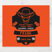 Über dem Hügel Alt werden Alkoholflaschenetikett (Einzelnes Label)