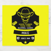 Über dem Hügel Alt werden Alkoholflaschenetikett (Einzelnes Label)