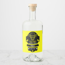 Über dem Hügel Alt werden Alkoholflaschenetikett