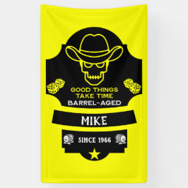 Über dem Hügel Alt werden Banner