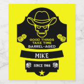 Über dem Hügel Alt werden Weinetikett (Einzelnes Label)