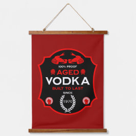 Über dem Hügel bei Vodka Drinker Wandteppich Mit Holzrahmen