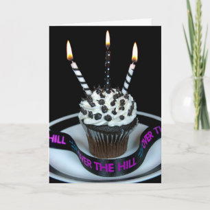 Über dem Hügel Birthday Cupcake Karte