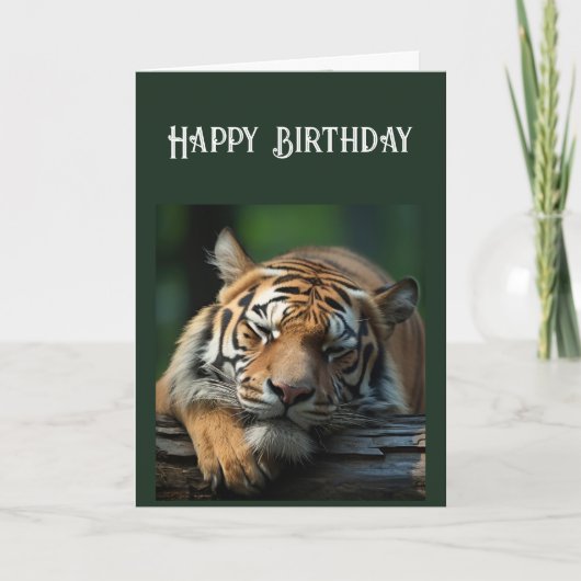 Über dem Hügel ernsthaft Big Cat Nickerchen Karte (Vorderseite)