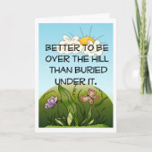 Über dem Hügel-Geburtstag Karte (Vorderseite)