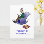 Über dem - Hügel Geburtstag Karte (Gelbe Blume)