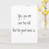 Über dem Hügel - Geburtstag Karte (Gelbe Blume)