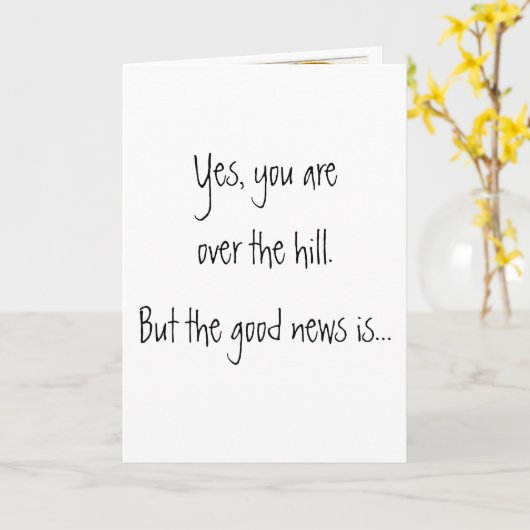 Über dem Hügel - Geburtstag Karte (Gelbe Blume)