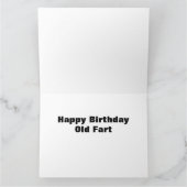 Über dem Hügel Mann in Rollstuhl Alte Furz Geburts Karte (Innenseite)