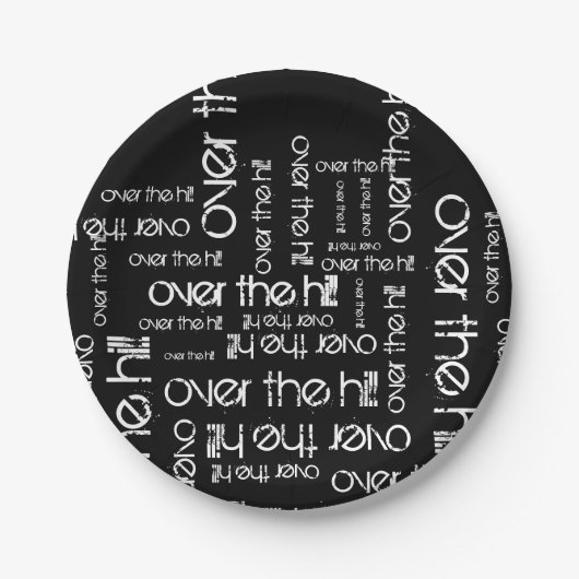 Über dem Hügel Pappteller (Vorderseite)