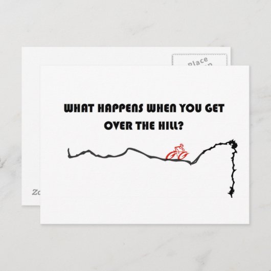 Über dem Hügel Postkarte (Vorne/Hinten)