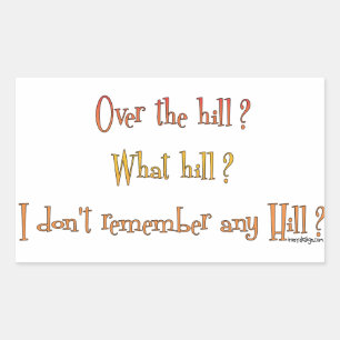 Über dem Hügel? Rechteckiger Aufkleber