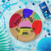 Über dem Hügel rosa Cupcake Balloons Teller (Party)