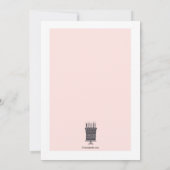 Über dem Hügel Rosa Geburtstagskuchen Einladung (Rückseite)