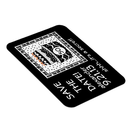 Über dem Hügel Save the Date Magnet (Rechte Seite)