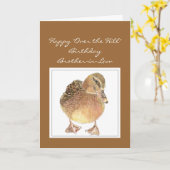 Über dem Hügel Schwager zum Geburtstag Fun Duck Karte (Gelbe Blume)