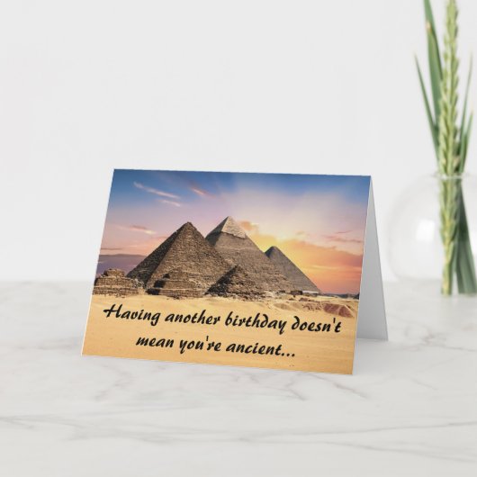 Über dem Hügel Spaß Ägypten Pyramiden Karte (Vorderseite)