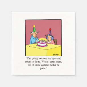 Über dem Hügel Spaß zum Geburtstag Napkins Serviette