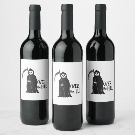 Über dem Hügel Weinetikett (Flaschen)