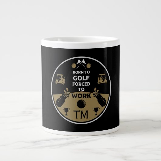 Über dem Hügel zum Geburtstag Golfer Jumbo-Tasse (Vorderseite)