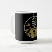Über dem Hügel zum Geburtstag Golfer Kaffeetasse (Vorderseite Links)