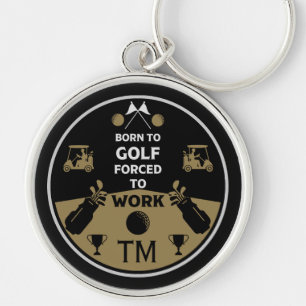 Über dem Hügel zum Geburtstag Golfer Schlüsselanhänger