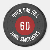 Über dem Hügelnamensalter Vinyl Rock'n'Roll Record Magnet (Vorne)