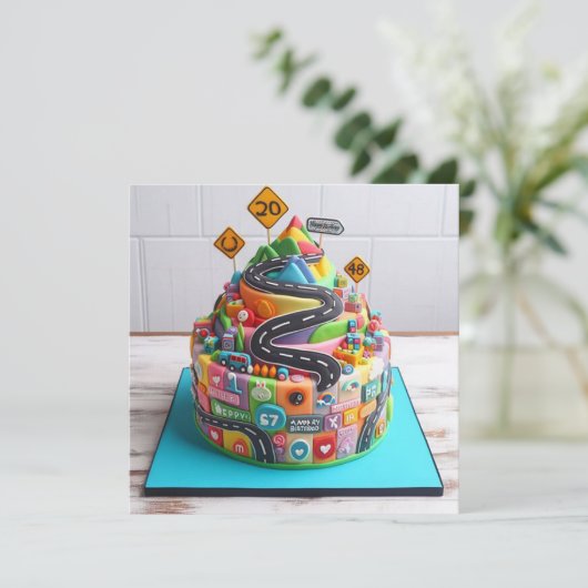 ÜBER DEM HÜLLENGEBURTSTAGSKANA KARTE (Stehend Vorderseite)