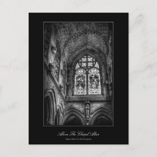 Über dem Kapellaltar, Glass-Fenster Postkarte (Vorderseite)