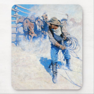 Über dem Meer der Runde Mousepad