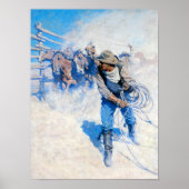 Über dem Meer der Runde Poster (Vorne)