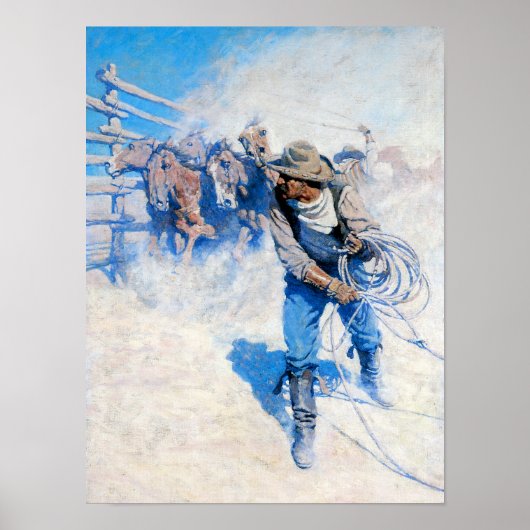 Über dem Meer der Runde Poster (Vorne)